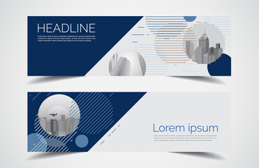 Wall Mural - set of modern design - vector web banners design background or header templates, horizontal advertis