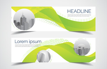 Wall Mural - set of modern design - vector web banners design background or header templates, horizontal advertis