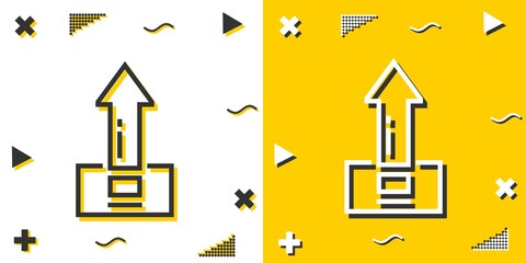 Fototapete - upload line icon. Simple outline style.upload linear sign. Vector illustration isolated on white background. Editable stroke EPS 10