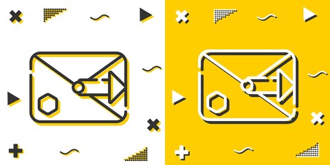 Poster - email line icon. Simple outline style.email linear sign. Vector illustration isolated on white background. Editable stroke EPS 10