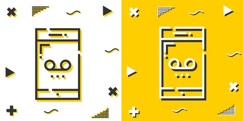 Poster - smartphone line icon. Simple outline style.smartphone linear sign. Vector illustration isolated on white background. Editable stroke EPS 10