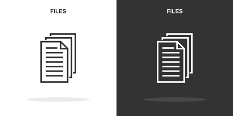Poster - files line icon. Simple outline style.files linear sign. Vector illustration isolated on white background. Editable stroke EPS 10
