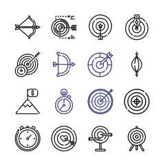 Canvas Print - archery Icon Set with line icons. Modern Thin Line Style. Suitable for Web and Mobile Icon. Vector illustration EPS 10.