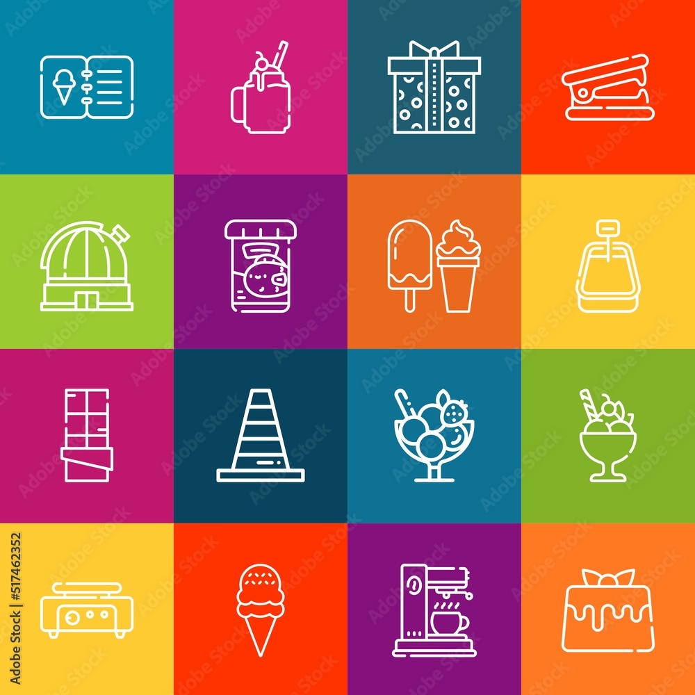 Modern thin line icons set of milk elements. Premium quality outline ...