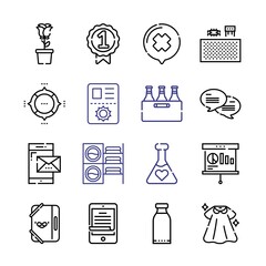 Fototapete - template Icon Set with line icons. Modern Thin Line Style. Suitable for Web and Mobile Icon. Vector illustration EPS 10.