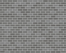 Grey Brick Wall Seamless, Texture Pattern For Continuous Replicate	