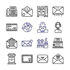 Poster - email Icon Set with line icons. Modern Thin Line Style. Suitable for Web and Mobile Icon. Vector illustration EPS 10.
