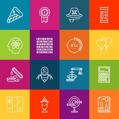 Poster - Modern thin line icons set of 3d elements. Premium quality outline symbol collection. Simple mono linear pictogram pack. Stroke vector logo concept for web graphics