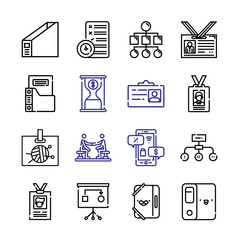Poster - organization Icon Set with line icons. Modern Thin Line Style. Suitable for Web and Mobile Icon. Vector illustration EPS 10.