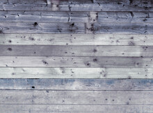 Old Rustic Wooden Plank Wall Or Floor With Pale Blue Colored Boards Made Of Distressed Timber