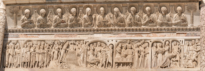 Wall Mural - Relief Over The Entrance To The Baptistery