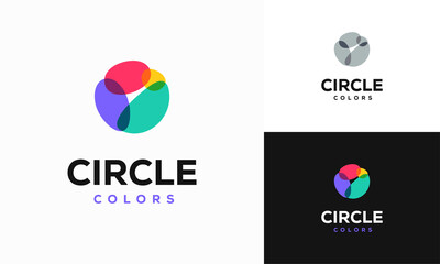 Wall Mural - Modern Colorful Circle Logo template designs vector illustration, Colorful Globe Ball Logo