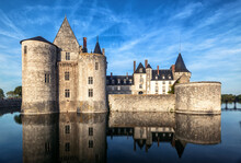Castle Chateau De Sully-sur-Loire, France. It Is Landmark Of Loire Valley