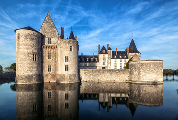 Wall Mural - Castle chateau de Sully-sur-Loire, France. It is landmark of Loire Valley