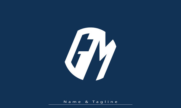 Alphabet letters Initials Monogram logo GM , MG