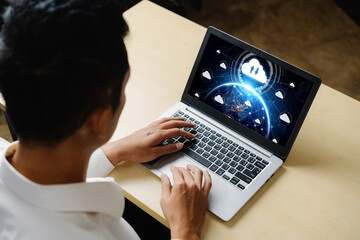 Poster - cloud computing software for modish remote work and personal data storage