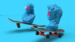 © Роман Мартинюк - 3d render two guys on skate sports background