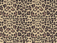 
Animal Print Leopard Seamless Trendy Pattern Yellow Background Vector Texture For Textile.