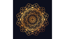 Luxury Mandala Background With Golden Arabesque Pattern. Golden Mandala Stylish Floral Background, Islamic, Graphic, Luxury Background Vector. Islamic Paisley Mandala Royal Pattern Card Template.