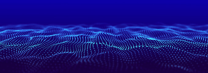 Leinwandbilder - Artificial intelligence in a network connection. Structural transmission of information. 3D rendering.