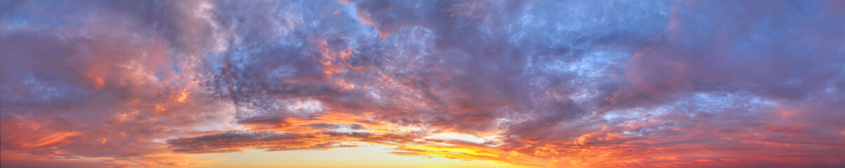 Wall Mural - beautiful summer sunset dramatic sky