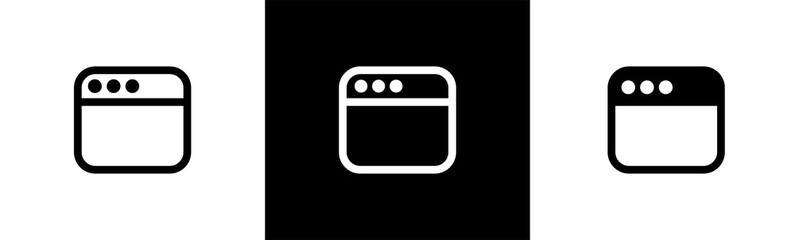 Poster - Web page icon. Simple browser window symbol. Blank web page, vector iilustration