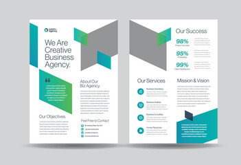 Canvas Print - Corporate Business Flyer Design or Handout and leaflet design or Marketing sheet Brochure Design