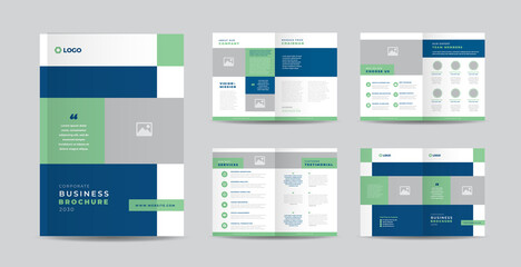 Wall Mural - Corporate Business Brochure Design or Annual Report and Company Profile or Booklet and Catalog Design Template