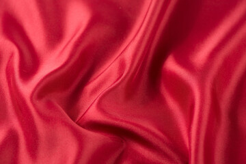 abstract luxury red silk fabric cloth or liquid wave or texture satin background
