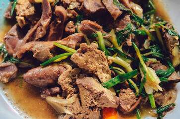 Wall Mural - pork liver stir fried 