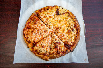 Wall Mural - pizza on table