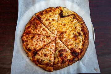 Canvas Print - pizza on table