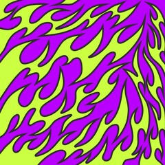 Poster - simple background with flame pattern ornament