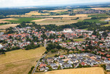 Fototapeta Do pokoju - German village or town from above. Top view. Landscape.