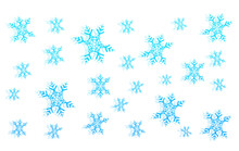 Pixel Art Blue Snowflake Pattern