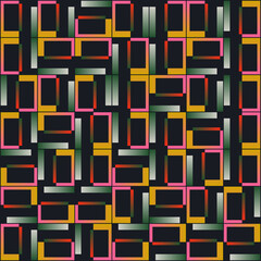 Aufkleber - Futuristic Abstract Geometric Vector Graphics Background Made With Color Gradient And Minimalist Geometry Forms