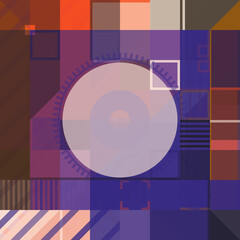 Aufkleber - futuristic abstract geometric vector graphics background made with color gradient and minimalist geo