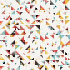 Poster - Modern Geometric Art Of Mosaic Pattern Made With Vector Abstract Shapes And Elements