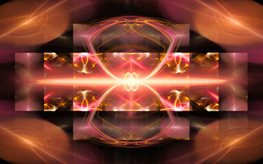 Aufkleber - digital illustration abstract image generated fractal background image wallpaper pattern of various geometric shapes and lines of various colors for computer graphics or web design
