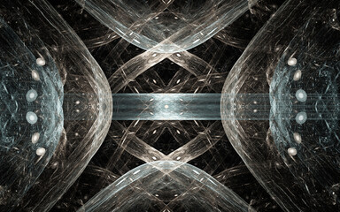 Leinwandbilder - digital illustration abstract image generated fractal background image wallpaper pattern of various geometric shapes and lines of various colors for computer graphics or web design