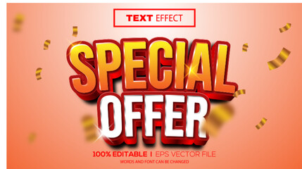 Poster - 3d editable text effect special offer theme premium vector