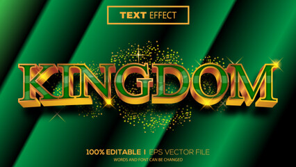 Poster - 3d editable text effect kingdom theme premium vector