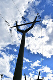 Fototapeta Sawanna - The energy mast against the sky