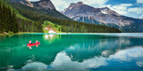 Fototapeta Góry - Beautiful Emerald Lake in Rocky Mountains, Yoho National Park, British Columbia, Canada