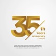35 years anniversary design template. vector template illustration