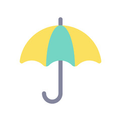 Poster - Umbrella flat color ui icon. Investment protection. Financial insurance. Weather accessory. Simple filled element for mobile app. Colorful solid pictogram. Vector isolated RGB illustration