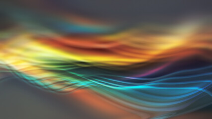 Canvas Print - abstract blurred rainbow lines