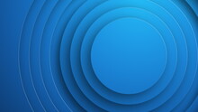 Abstract Blue 3d Circle With Shadow Shape Layer Background Seamless Loop