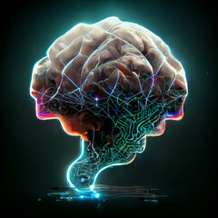 Canvas Print - artificial neural network, digital illustration