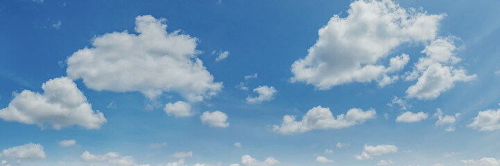 Wall Mural - panorama blue sky with white cloud background